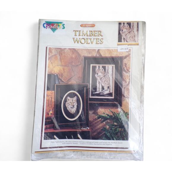 Cross Stitch Kit Timberwolves Vintage AL Agnew "Something In the Air" #10103 - Picture 2 of 3